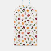 Herfst Bourgondië Sinaasappel Bloemen bruiloft Dan Cadeaulabel (Achterkant)