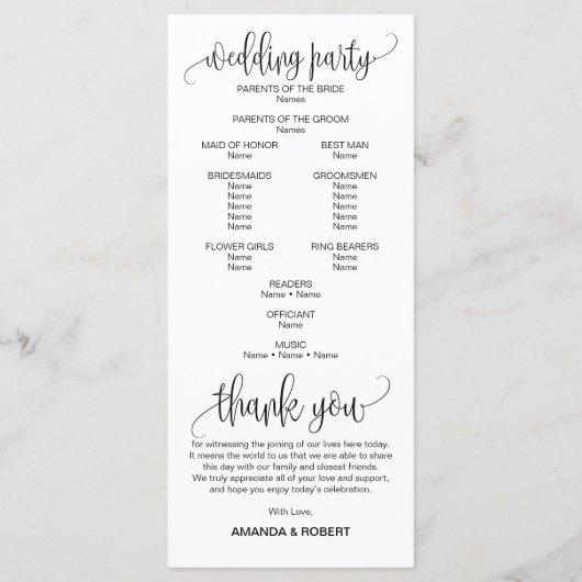 Herfst Bourgondië Sinaasappel Bloemen bruiloft pro Programmakaart (Achterkant)