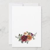 Herfst Bourgondië Terracotta Bloemenkoppels Douche Kaart