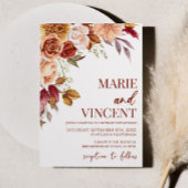 Herfst Bourgondië Waterverf Bloemen Bloemen Bruilo Kaart