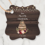 Herfst Bourgondië Wijnvat Bloemenschuur Bruiloft Bedankjes Labels (Voorkant)