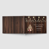 Herfst Bourgondië Wijnvat Bloemenschuur Bruiloft Gastenboek (Volledig)