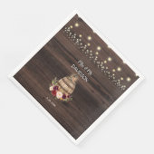 Herfst Bourgondië Wijnvat Bloemige Bruiloft Servet (Hoek)