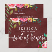 Herfst Bourgondië, zult u mijn bruidsmeisje zijn Kaart (Voorkant / Achterkant)