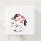 Herfst Bourgondische bloemen en vijgen Dank u Bedankjes Labels (In situ)