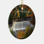 Herfst bovenaan Tahquamenon Keramisch Ornament (Rechts)