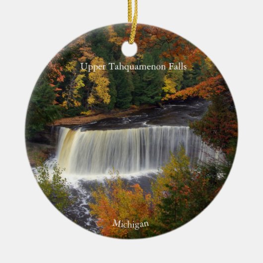 Herfst bovenaan Tahquamenon Keramisch Ornament (Voorkant)