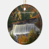 Herfst bovenaan Tahquamenon Keramisch Ornament (Links)