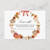 Herfst Bow Boho Pompoen Babyshower Enclosure Kaart (Voorkant)