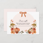 Herfst Bow Boho Pompoen Babyshower Enclosure Kaart (Voorkant / Achterkant)