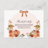 Herfst Bow Boho Pompoen Babyshower Enclosure Kaart (Voorkant)