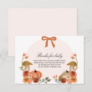 Herfst Bow Boho Pompoen Babyshower Enclosure Kaart