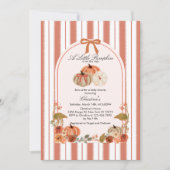 Herfst Bow Boho Pompoen Babyshower Kaart (Voorkant)