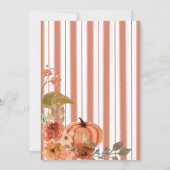 Herfst Bow Boho Pompoen Babyshower Kaart (Achterkant)