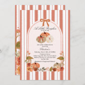 Herfst Bow Boho Pompoen Babyshower Kaart (Voorkant / Achterkant)