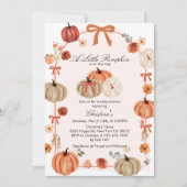 Herfst Bow Boho Pompoen Babyshower Kaart (Voorkant)