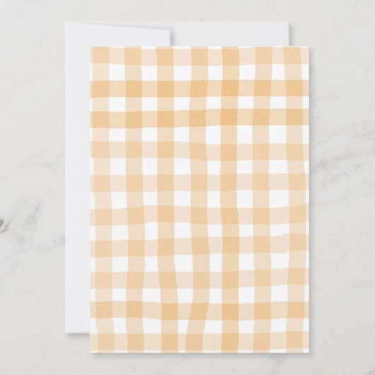 Herfst Bow Coquette Pie Baby shower Kaart (Achterkant)