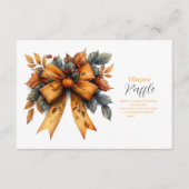 Herfst Bow Girl Baby shower Raffle Diapper Informatiekaartje (Voorkant)