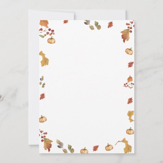 Herfst Bow Oh wat leuk! Turkije 1e verjaardag vert Kaart (Achterkant)