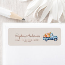 Herfst Boy Baby shower Blauwe Pompoen Vrachtwagen