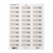 Herfst Boy Baby shower Blauwe Pompoen Vrachtwagen Etiket (Full Sheet)