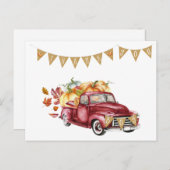 Herfst Boy Baby shower Pompoen Dank u Nota Kaarten (Voorkant / Achterkant)