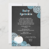 Herfst Boy Baby Sprinkle Invites, witte pompoen Kaart (Voorkant)