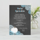 Herfst Boy Baby Sprinkle Invites, witte pompoen Kaart (Staand voorkant)