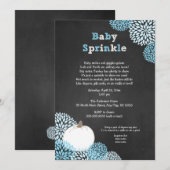 Herfst Boy Baby Sprinkle Invites, witte pompoen Kaart (Voorkant / Achterkant)