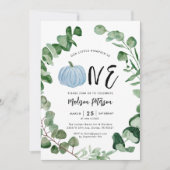 Herfst Boy Little Pumpkin is een eerste verjaardag Kaart (Voorkant)