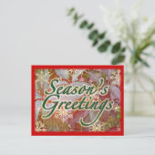 Herfst Brambles Holiday Seizoenen Punten Feestdagenkaart (Staand voorkant)