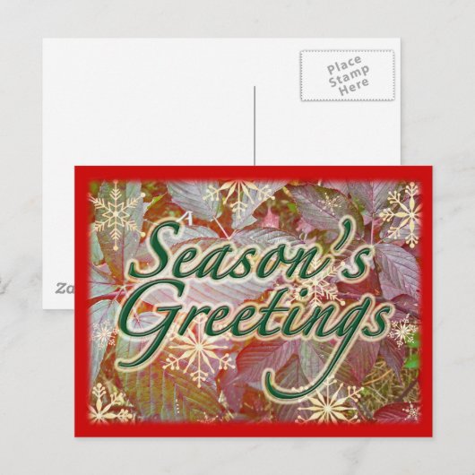 Herfst Brambles Holiday Seizoenen Punten Feestdagenkaart (Voorkant / Achterkant)