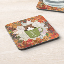 Herfst Break Cat Cork Bier Onderzetter