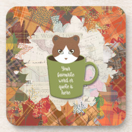 Herfst Break Cat Cork Bier Onderzetter