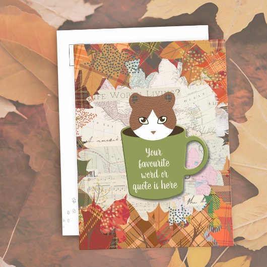 Herfst Break Cat Feestdagenkaart