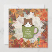 Herfst Break Cat Flat Kaart (Voorkant)