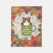 Herfst Break Cat Fleece Deken (Voorkant)