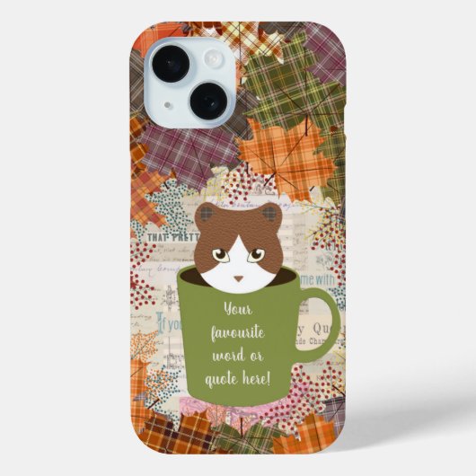 Herfst Break Cat iPhone Case (Achterkant)