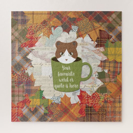 Herfst Break Cat Legpuzzel (Verticaal)