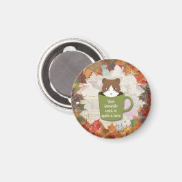 Herfst Break Cat Magneet