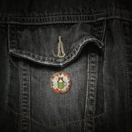 Herfst Break Cat Ronde Button 3,2 Cm