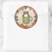 Herfst Break Cat Ronde Sticker (Tas)