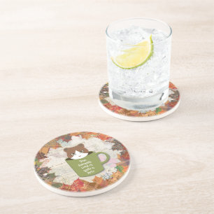 Herfst Break Cat Sandstone Drink Zandsteen Onderzetter