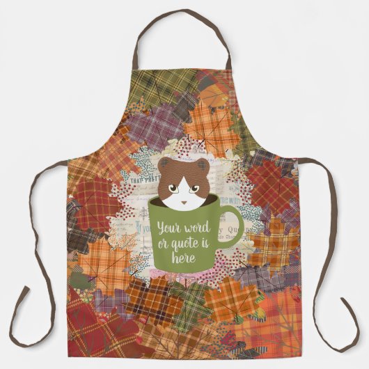 Herfst Break Cat Schort (Voorkant)