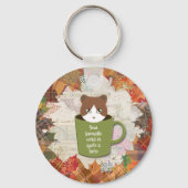 Herfst Break Cat Sleutelhanger (Voorkant)
