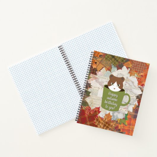 Herfst break cat spinal notitieboek (Binnen)