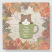 Herfst Break Cat Stenen Onderzetter (Voorkant)