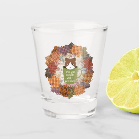 Herfst Break Kat Acryl Wandkunst Shot Glas (Voorkant)