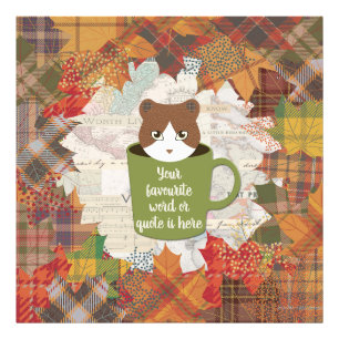 Herfst Break Kat Foto Vergroting Afdruk