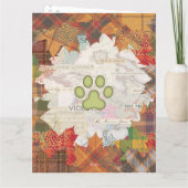 Herfst Break Kat Gevouwen Dank u Kaart (Achterkant)